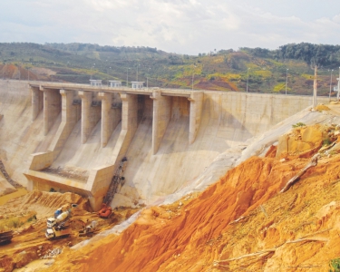 Bê tông đập chính hoàn thiện