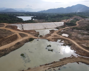 Công trình Chà Rang - Hình ảnh công trường nhìn từ trên cao 1 