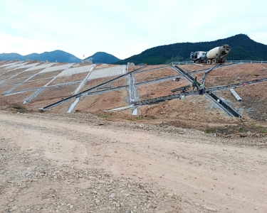 Công trình Chà Rang - Hình ảnh thi công thân đập 