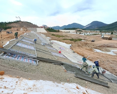 Công trình Chà Rang - Hình ảnh thi công thân đập 1