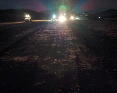 Công trình Chà Rang - Thi công vào ban đêm