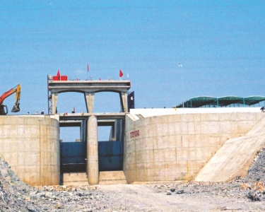 Hồ chứa nước Sông Sắt (Tỉnh Ninh Thuận) - Đập tràn 2 cửa van cung 5,5M