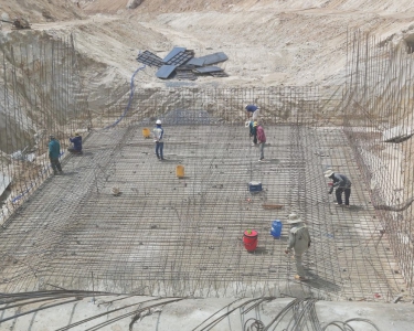 Thi công Bể tiêu năng tràn xả lũ