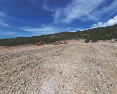 Thi công đắp đập đất